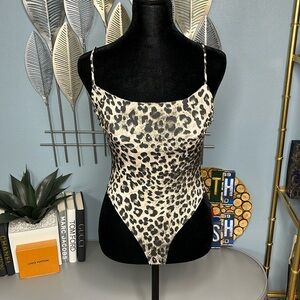 ZARA Animal Print Tank Bodysuit